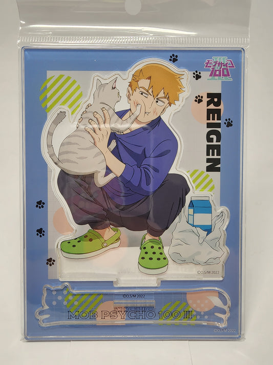 Mob Psycho Arataka Reigen Friendly with Cat Version Acrylic Stand