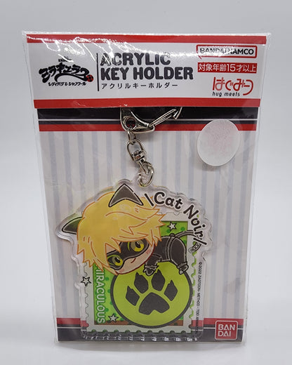 Miraculous Ladybug Cat Noir Keychain