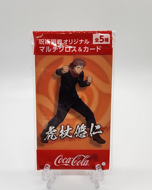 Jujutsu Kaisen X Coca-Cola Yuji Character Card/Cleaning Cloth