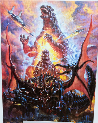 Godzilla vs Destroyer Art Print Board & Logo Sticker