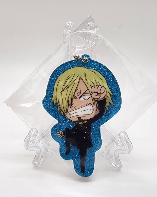 One Piece Sanji Glitter Keychain