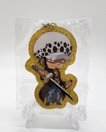 One Piece Trafalgar Law Glitter Keychain