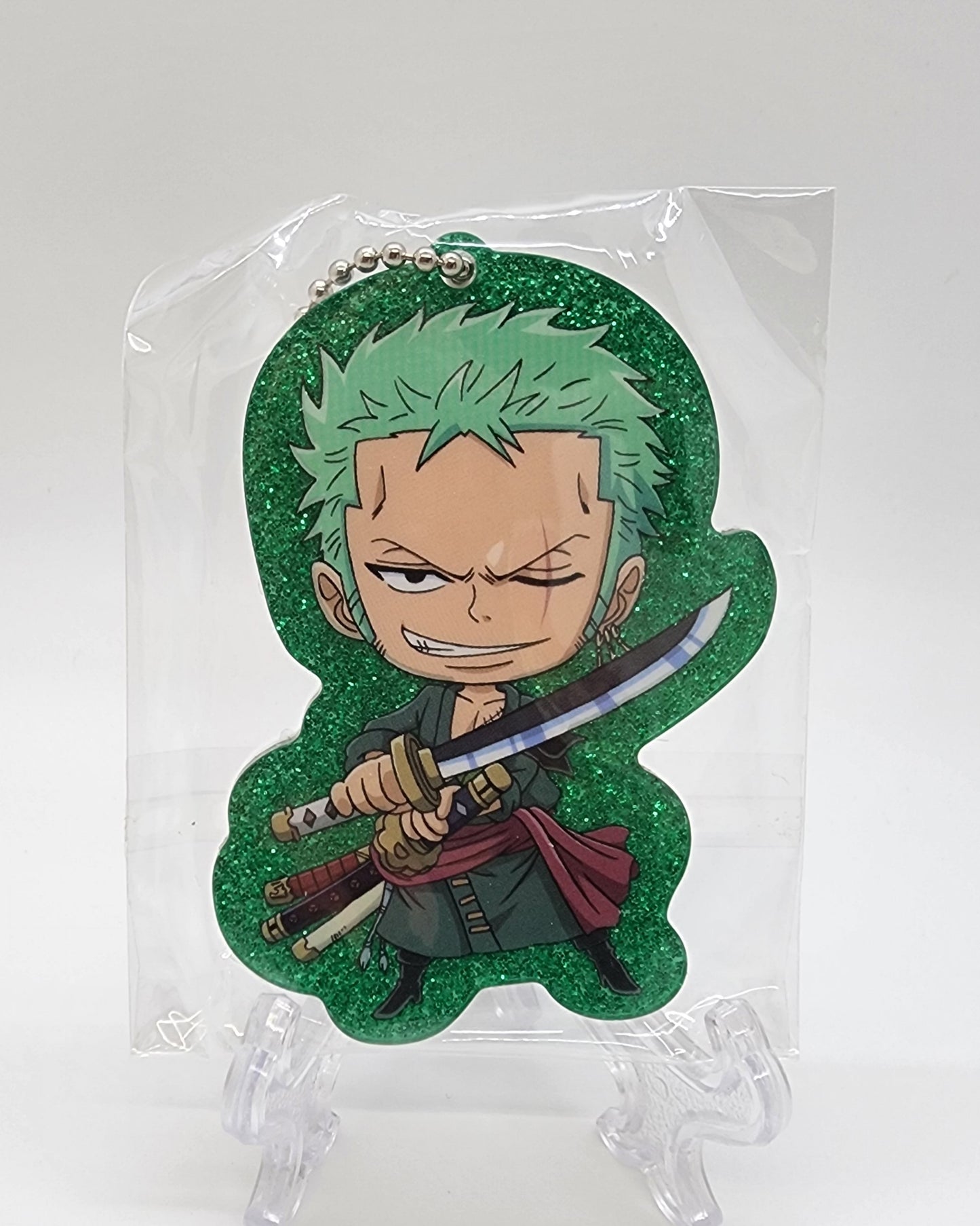 One Piece Zoro Glitter Keychain