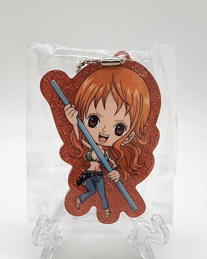 One Piece Nami Glitter Keychain